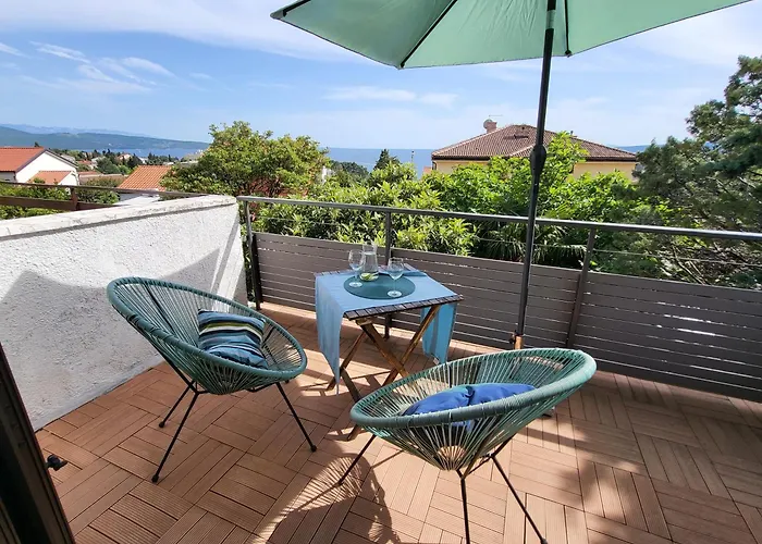 With Terrace Overlooking The Krk Town